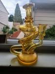 12 Inch 5mm Glass Water Bong Beaker Pipe Dab Rig Hookah With Color Decals Spoon