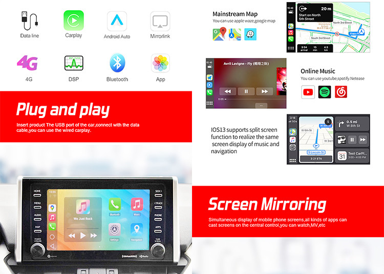 Multimedia Android Box Carplay Wireless 8 Core 1.8GHz Octa Core