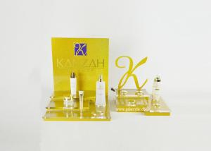 Quality Retail Counter Glitter gold Customized Design Acrylic Cosmetic Display wholesale
