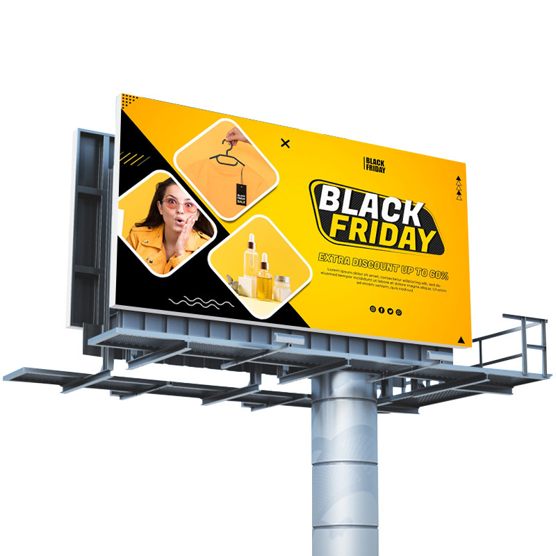 1R1G1B Outdoor Fixed LED Display P6.6 Aluminum Cabinet 25kg