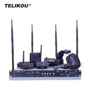 China 220V School Stage Wireless Intercom System Black 200-300m OEM on sale
