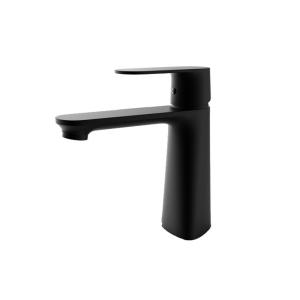Quality Black Basin Mixer Faucet Restroom Countertop Sink Faucet Brass wholesale