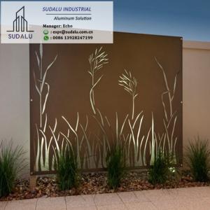 Quality SUDALU Outdoor Free Customized Design Service Perforated Metal Laser Cut Aluminum Fence Panel wholesale