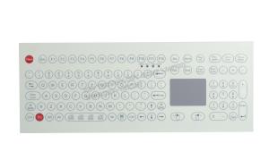 Quality Membrane Matrial Metal Keyboard With Trackball ,108 Keys , White wholesale
