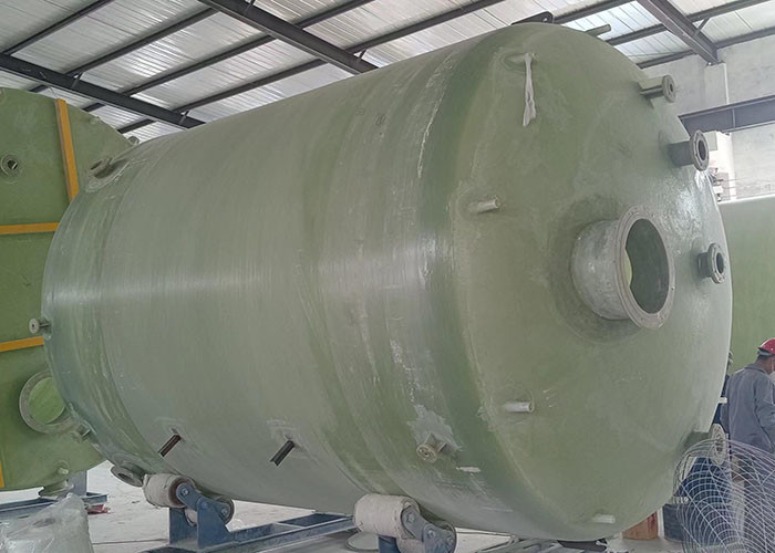 Vertical Cylindrical Liquid Frp Water Storage Tank 16000 Gallon Chemical Resistance