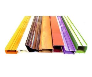 Quality 6063 Colorful Powder Coated Aluminium Extrusions Fabricated Profiles Customize wholesale