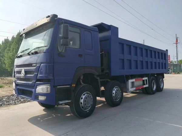 Used HOWO Tipper Truck 8X4 Dark Blue Euro3 for Heavy Duty Dump in Urban