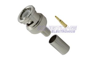 China Nickel BNC Coaxial Cable Connectors with Gold plated for Radio / TV on sale
