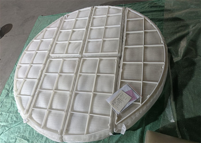 PTFE Filtered Metal Plastic Embedded Mesh Pad Mist Eliminator 144Kg/m3