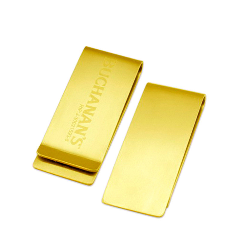 Promotional Metal stainless steel wallet money clip Metal logo customized