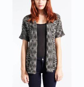 Quality Marl Color Chunky Cardigan Sweater , Women ' S Size M Short Sleeve Cardigan Sweater wholesale