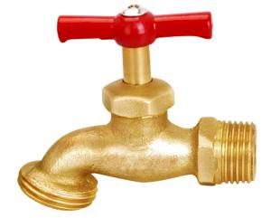 Quality Red Zinc Handle Red Brass Hose Bibcock ISO 228 Brass Stop Tap wholesale
