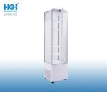 288L Vertical Display Curved Glass Showcase Temperature Control