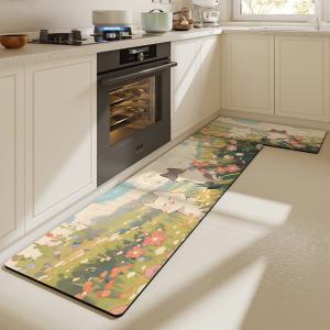 Quality Diatom Mud Household Bathroom Carpet Door Mat Square Shape Quick-drying and Absorbent wholesale