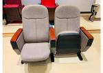 Retractable Solid Rubber Wood Armrest Church Auditorium Chairs