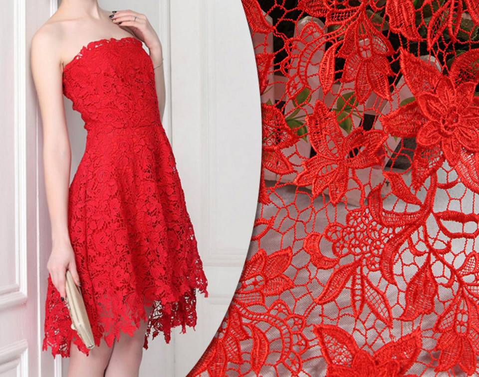 2018 Summer Newest Style Double Color Line Embroidery Fabric 140cm wide for wedding dress