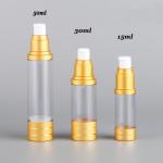 Frosted Golden Airless Spray Pump Bottle 15ml 30ml 50ml Plastic Purple Airless