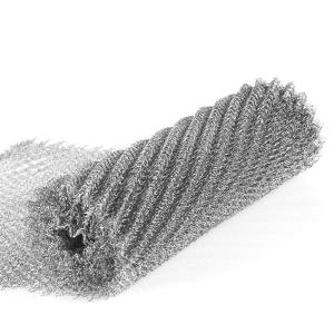 Quality Double Wires Woven Stainless Steel Knitted Mesh 99% Filter Rating Liquid Filter Elements wholesale