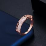 Peopard Print CZ Wedding Rings for Women Silver Color Ring Lady's Ring Party