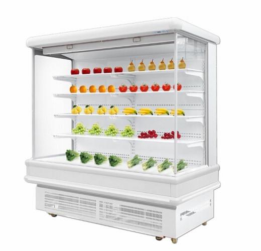 Adjustable Shelf Commercial Display Chiller Accurate Temperature Zero Heat