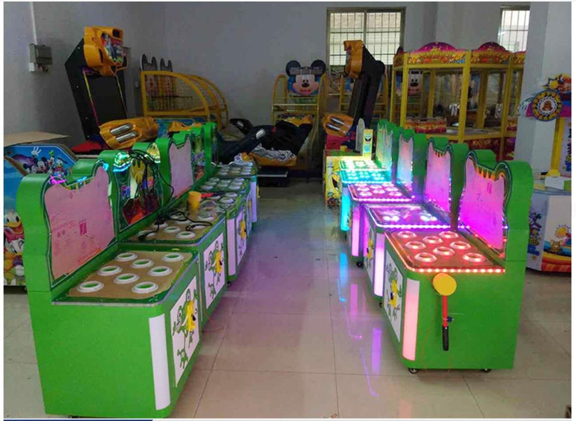 Children paradise video game entertainment parent-child ticket redemption coin operated frog whack-a-mole game machine