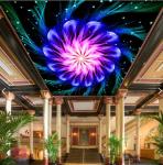 Unique Dreamlike 3D Stretch Ceiling Film For KTV Decoration Shadowless Lighting