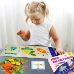 Cartoon Shape 177 Pieces Felt Animal Stickers Brain Training Puzzles 80