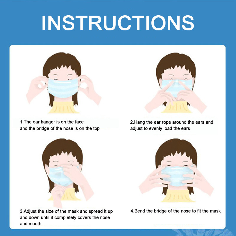 common 3 ply disposable Civil non-woven products for Face protection