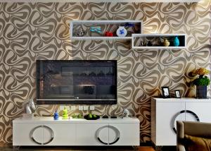 Quality Champagne Foam Contemporary Cheapest Home Wallpaper Geometric Pattern for Interior Decor wholesale