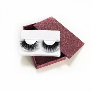 Quality Black Color 3D Mink Eyelashes / Professional False Eyelashes 25mm Thickness wholesale
