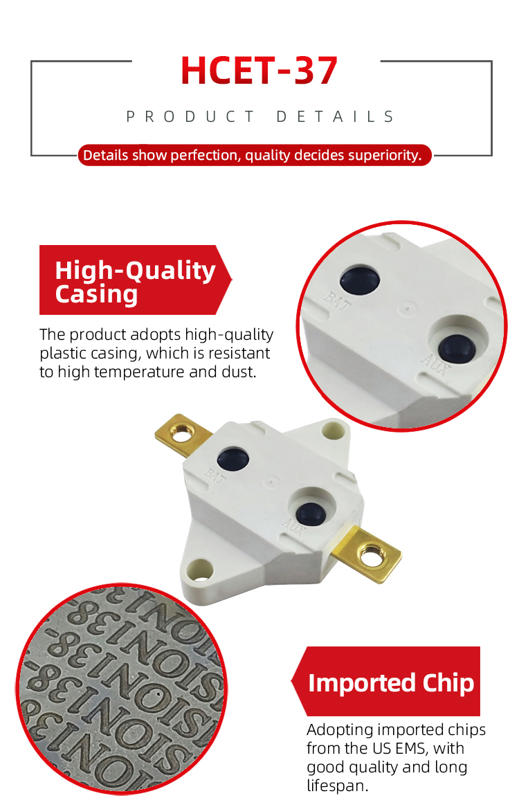 HCET 37 Type L / I Auto Rest Surge Circuit Breaker Protector Auto Reset Fuses 120 Amp Motor Thermal Overload Protector