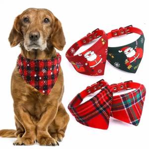Quality Customized Christmas Dog Bandana Waterproof Cotton Sustainable Bandana wholesale
