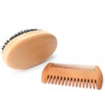 Wooden Beard Brush Grooming Kit for Men Abeis Custom Logo Comb Growth Set Wood