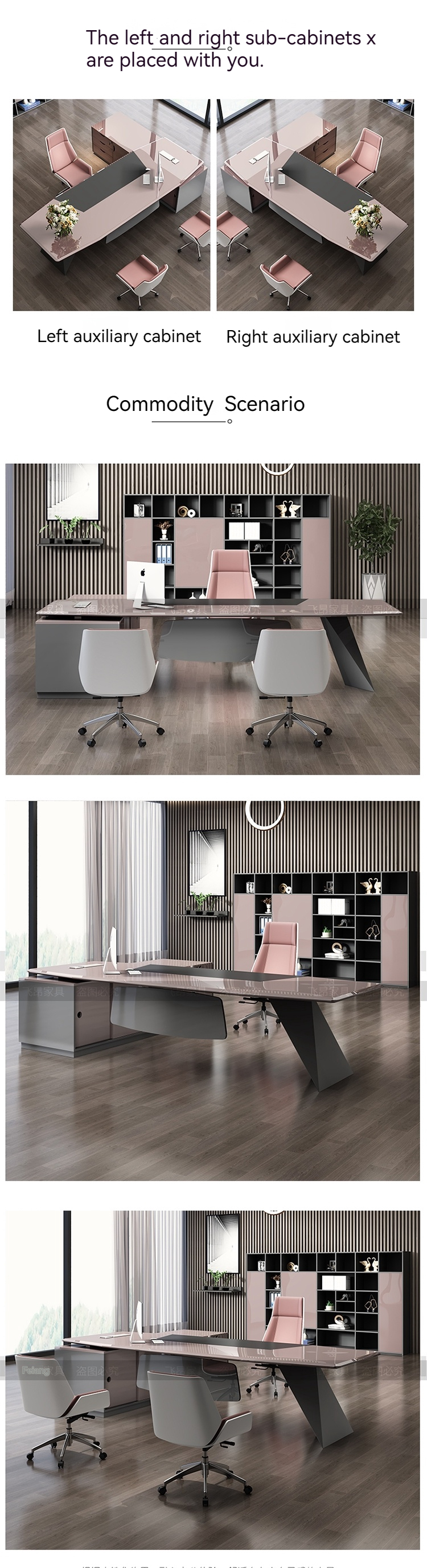 Upgrade Your Office Space L-shaped Executive Desk Mail Packing N for Female President