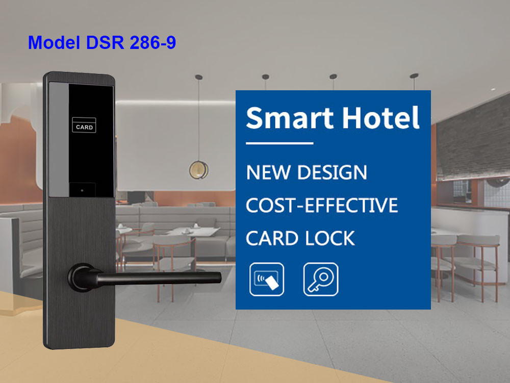 High Security Hotel Lock Smart with Hotel Room Card and Mechanical Key