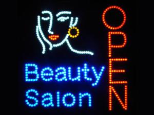 Quality 530x450mm customised logo colorful led OPEN sign for store wholesale