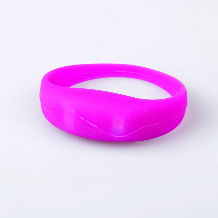 Programmable Blue Led RFID Silicone Bracelets Glow Motion For Membership Management