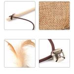 Cat Teaser Playing Cat Toys Interactive Set Wooden Gift Box 7pcs Cat Teaser Wand