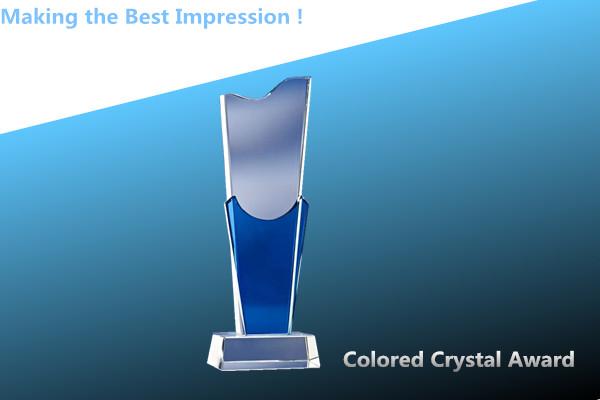 coloured crystal award/crystal tower award/crystal 3D/3D crystal award/3d LASER