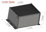 640Wh Solar Street Light Battery 12V 50Ah LiFePO4 Battery Integrated BMS And