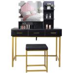 Bedroom MDF Wood Bedside Table 160cm Height Touch Screen Mirrored