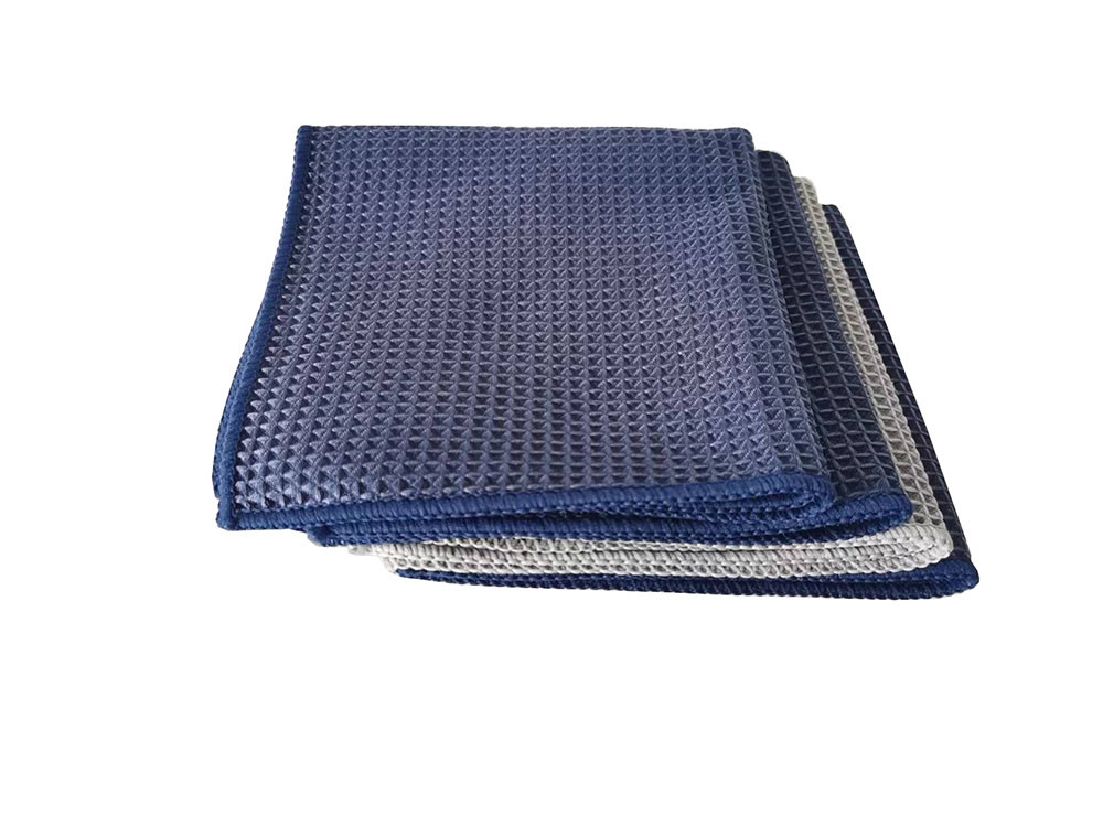 Water Absorbent Waffle Weave Kitchen Towel Dish Cloths Navy Color