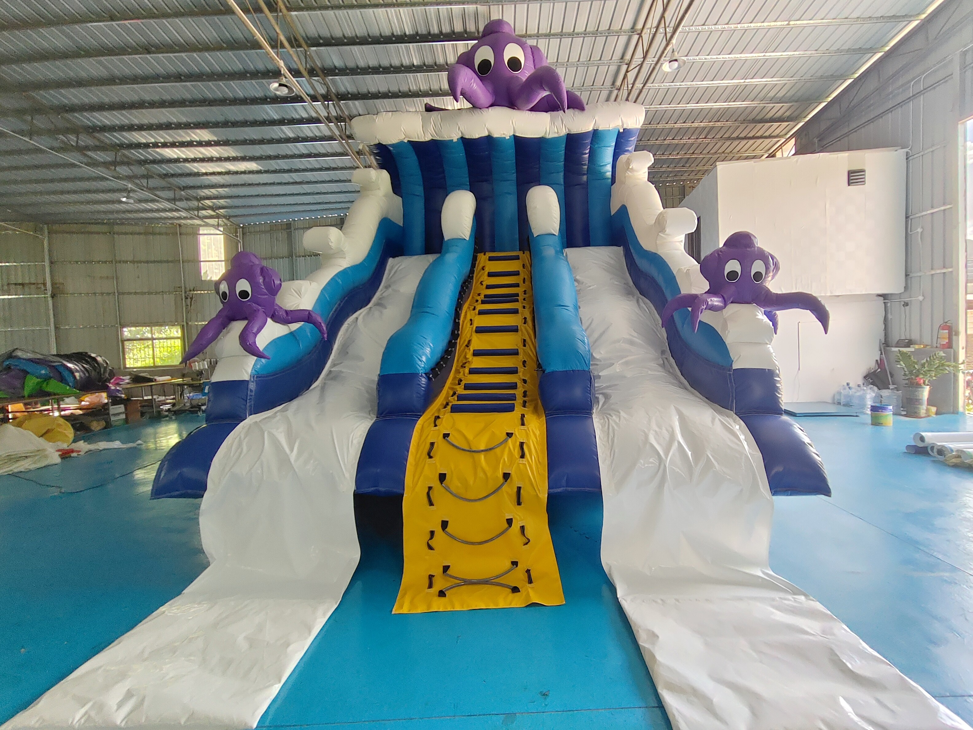 New Design Popular Inflatable Slide Ocean Octopus Cartoon Party Inflatable Dry Double Slides For Kids And Adults