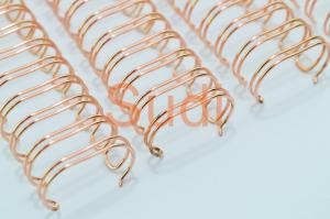Quality Electroplated Rose Gold 1/2&quot; Twin Loop Binding Wire wholesale