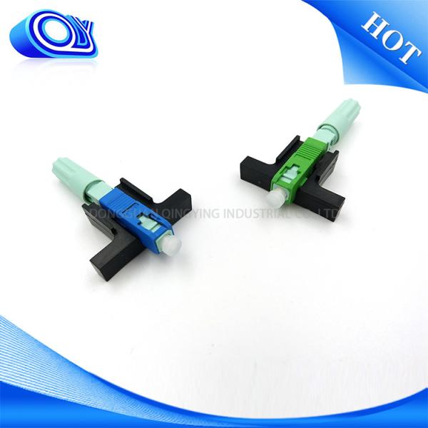 Blue / Green SC Type Fiber Optic Quick Connector SM Fiber Fast Connector