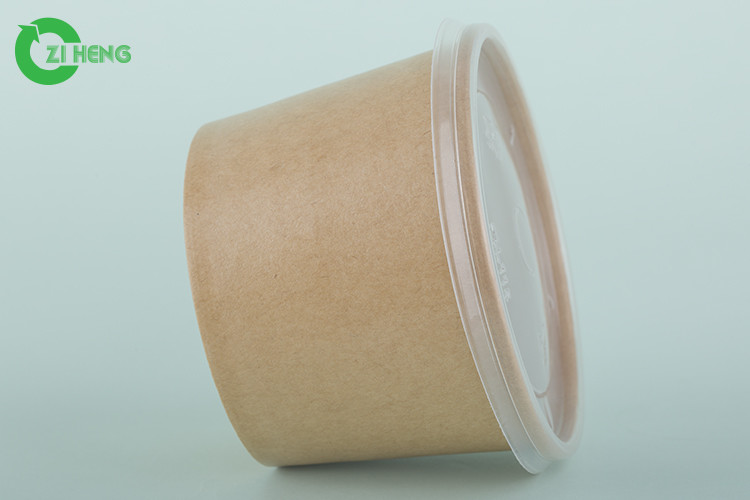 Eco-Friendly Disposable Food Grade Bamboo Paper Bowl For Soup Salad