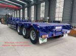 3 Axle Flatbed Semi Trailer 2×20Feet or 40Feet For Container Carrying