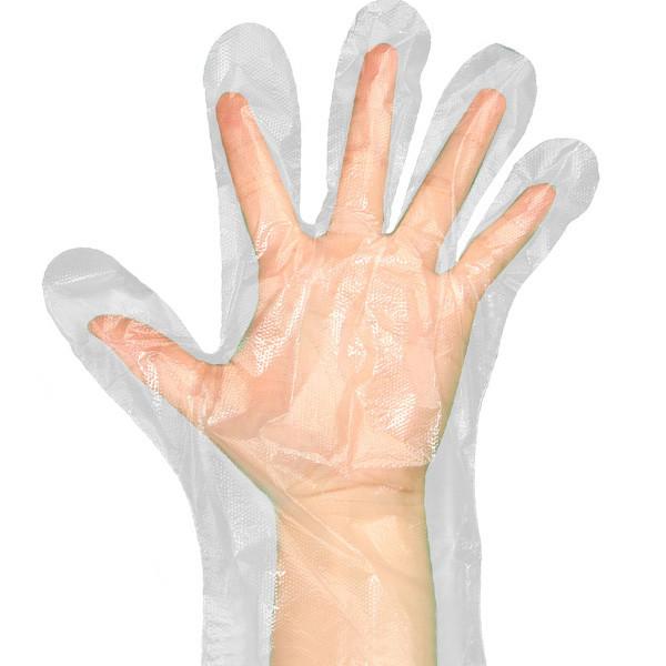 Disposable Plastic Gloves Powder Free Clear Polyethylene For Cleaning , Hair