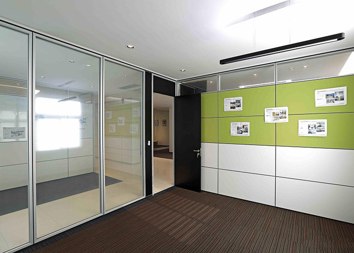 90mm Aluminum Frame Series Single Double Glass Partition Wall Strong Skeel