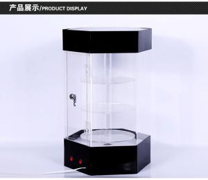 Quality Rotating Multi-tiered Acrylic LED Lighting Jewelry Display Lockable Case wholesale